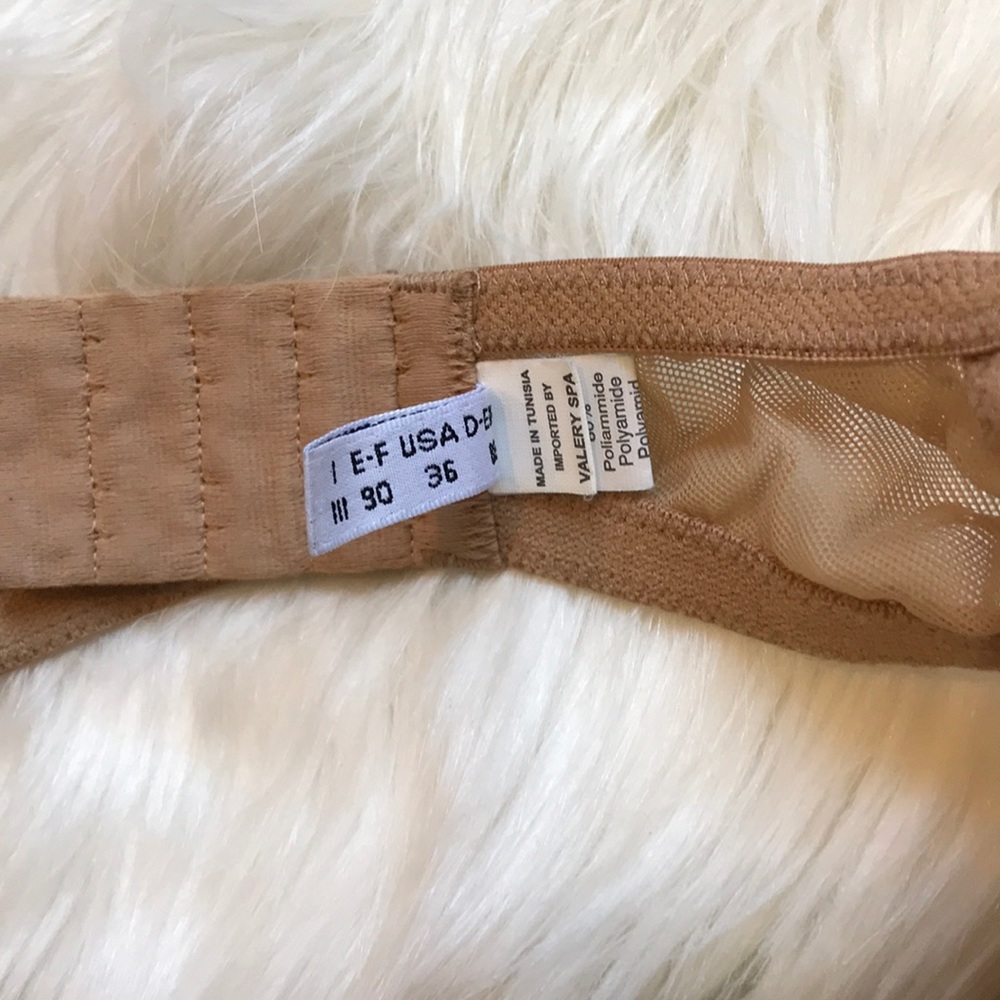 Tan Embellished Padded Bra 36B - Picture 5 of 6